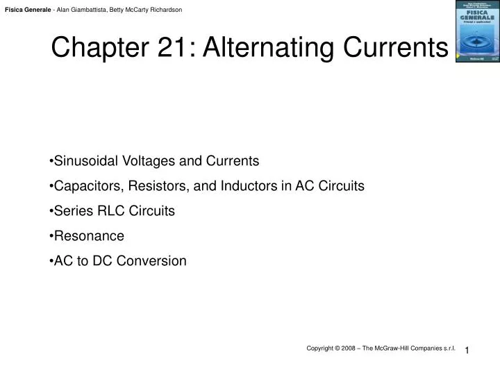 chapter 21 alternating currents