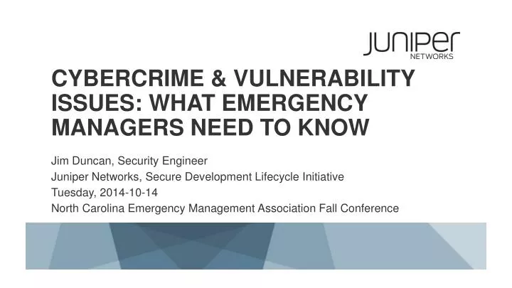 cybercrime vulnerability issues what emergency managers need to know