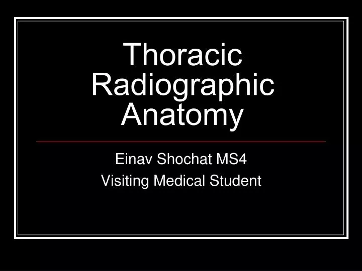thoracic radiographic anatomy
