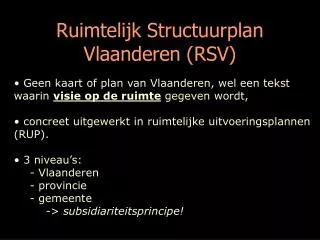 ruimtelijk structuurplan vlaanderen rsv