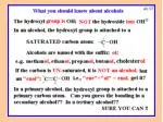 SOME REACTIONS OF ALCOHOLS - slide 1