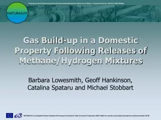 Gas Build-up in a Domestic Property Following Releases of Methane/Hydrogen Mixtures