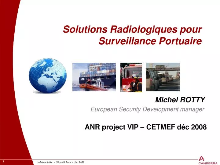 solutions radiologiques pour surveillance portuaire