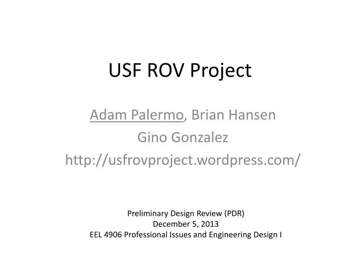 usf rov project