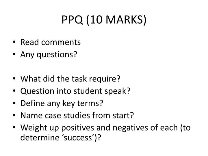ppq 10 marks
