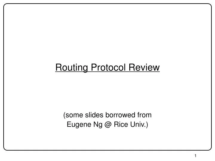 routing protocol review