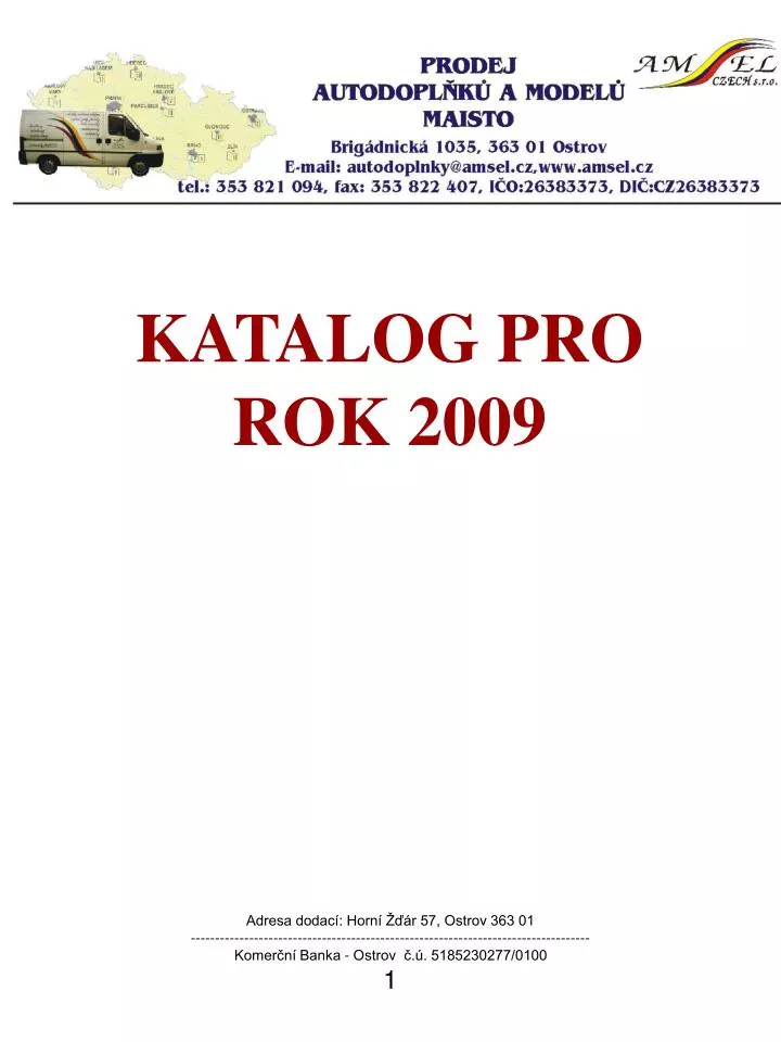 katalog pro rok 2009