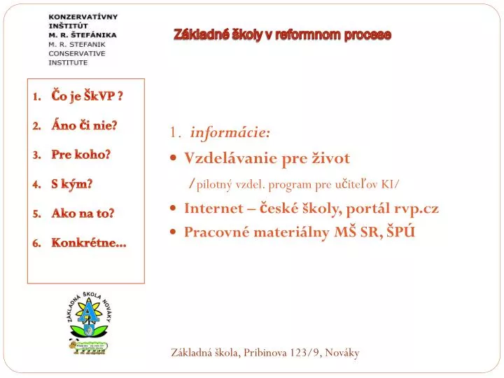 z kladn koly v reformnom procese