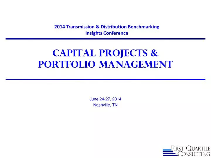 capital projects portfolio management