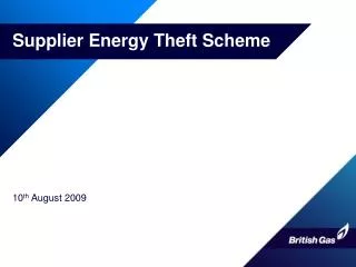 Supplier Energy Theft Scheme