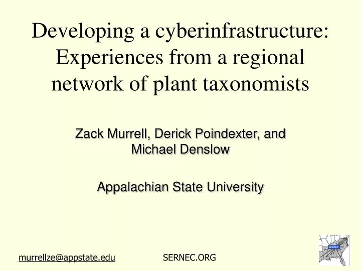 developing a cyberinfrastructure experiences from a regional network of plant taxonomists