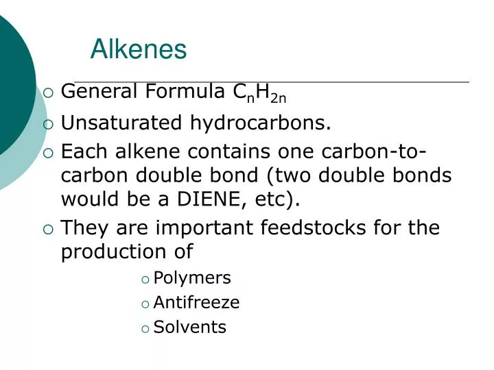 alkenes