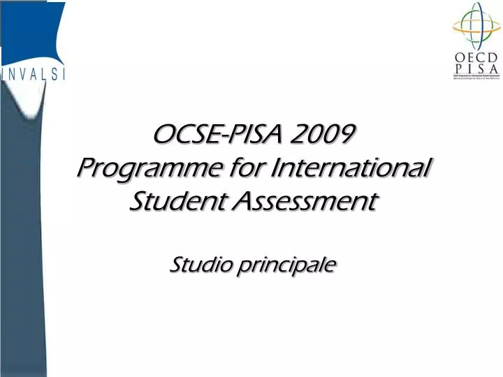 ocse pisa 2009 programme for international student assessment studio principale