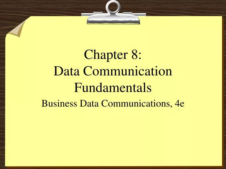 chapter 8 data communication fundamentals