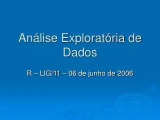 an lise explorat ria de dados