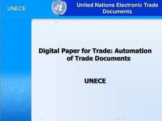 United Nations Electronic Trade Documents