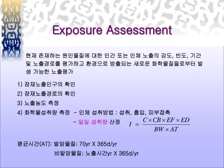 exposure assessment
