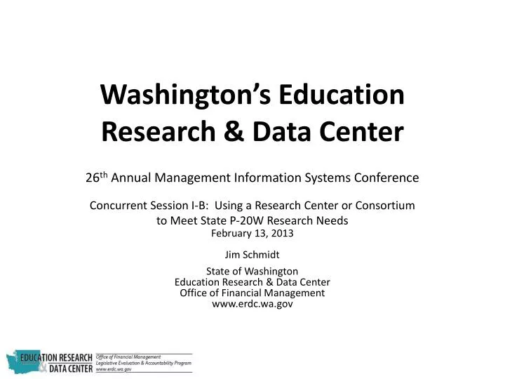 washington s education research data center
