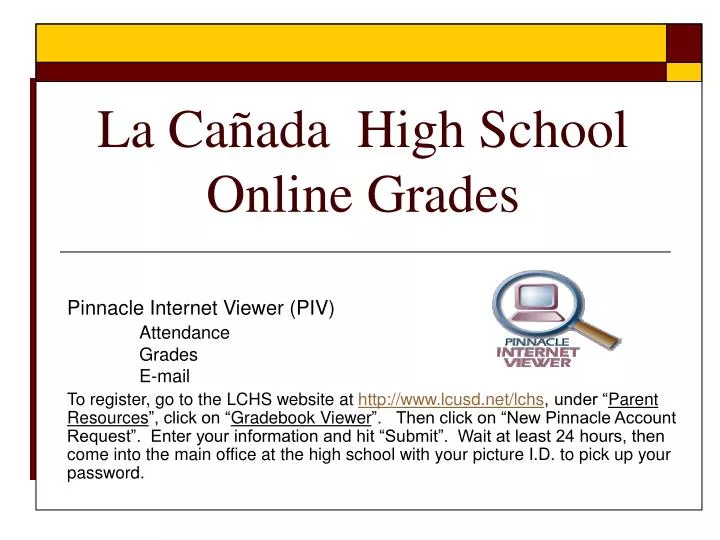 la ca ada high school online grades