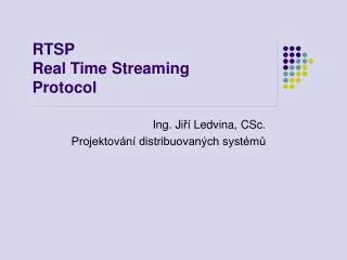 rtsp real time streaming protocol