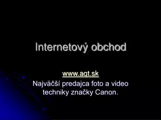 internetov obchod