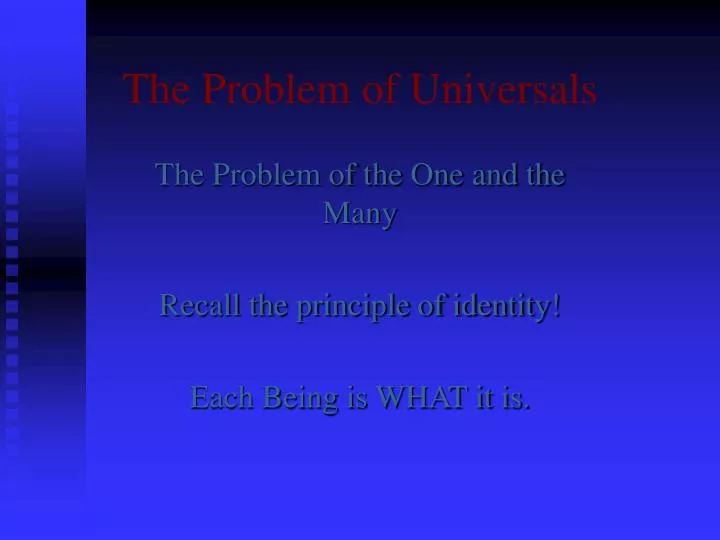 the problem of universals