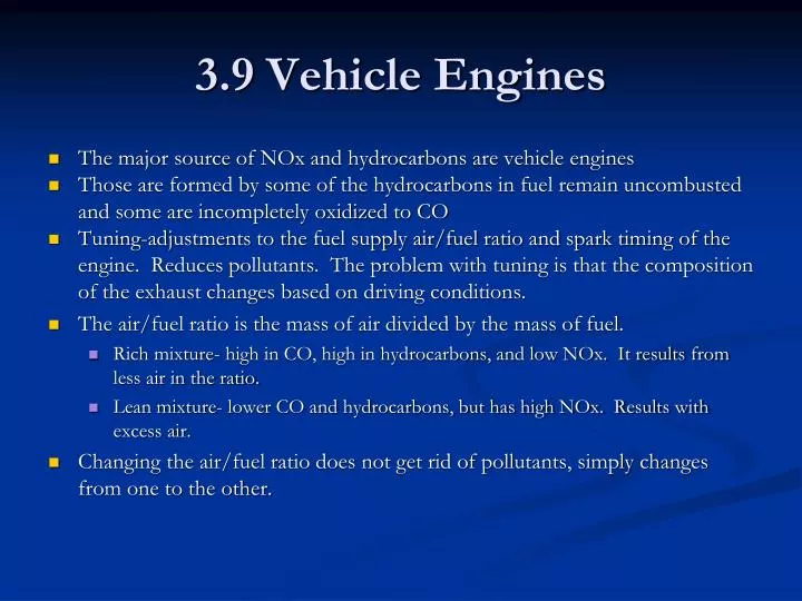 3 9 vehicle engines