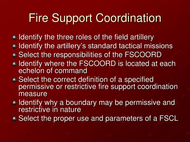 fire support coordination