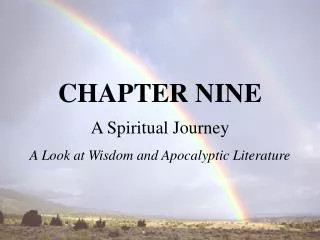 A Spiritual Journey A Look at Wisdom and Apocalyptic Literature
