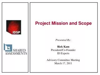 Project Mission and Scope