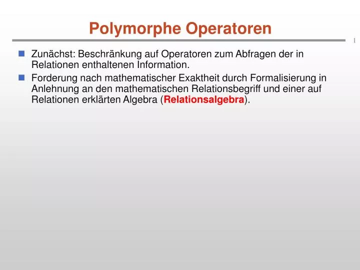 polymorphe operatoren