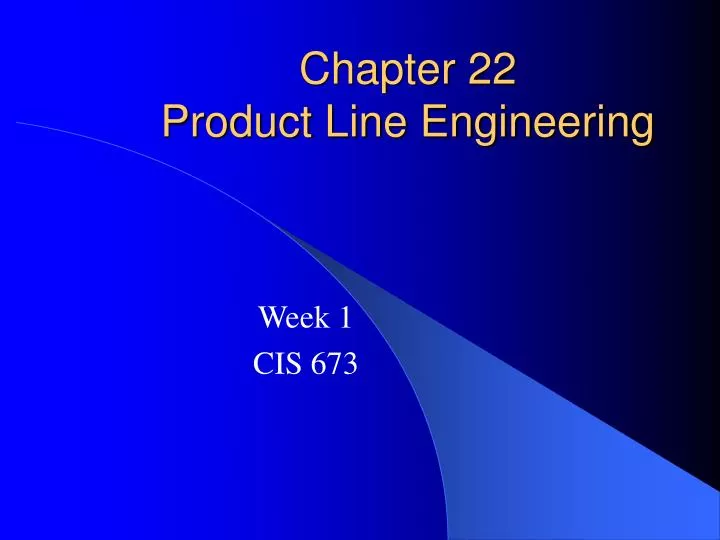 chapter 22 product line engineering