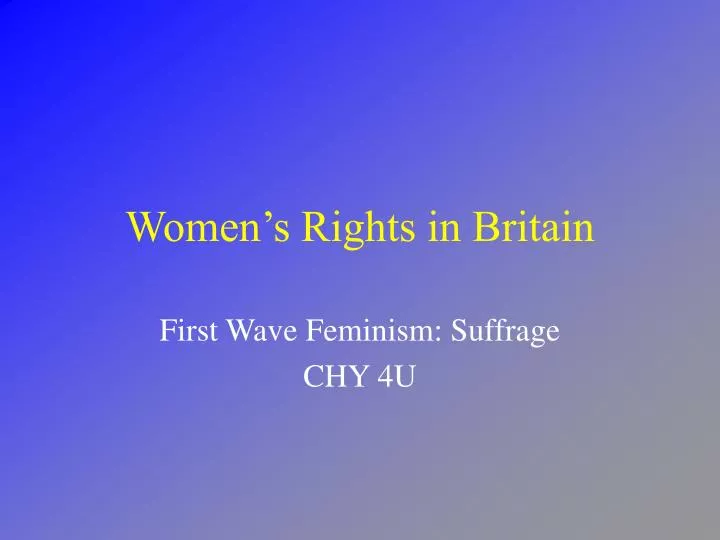 women s rights in britain