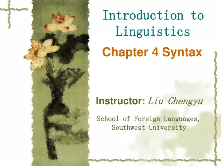 chapter 4 syntax