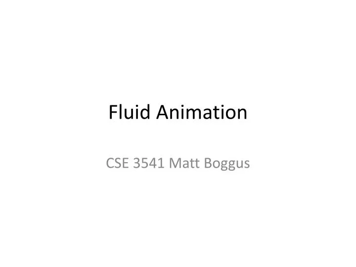 fluid animation