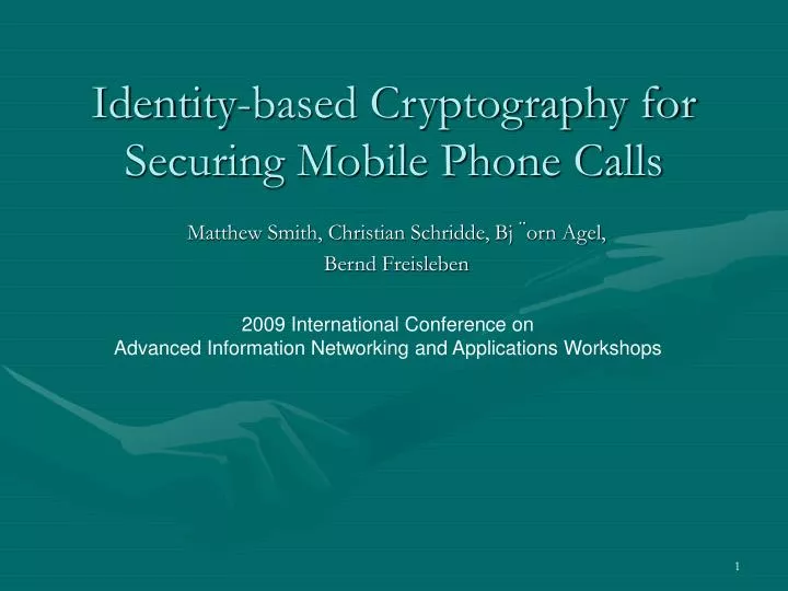 identity based cryptography for securing mobile phone calls