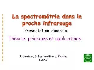 la spectrom trie dans le proche infrarouge