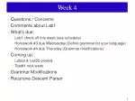 Grammar Modifications and Symbol Table Data Structures - slide 1