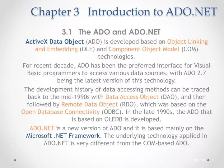 chapter 3 introduction to ado net