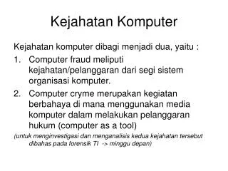 kejahatan komputer