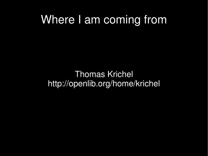thomas krichel http openlib org home krichel