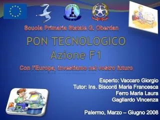 pon tecnologico azione f1