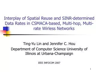 Ting-Yu Lin and Jennifer C. Hou