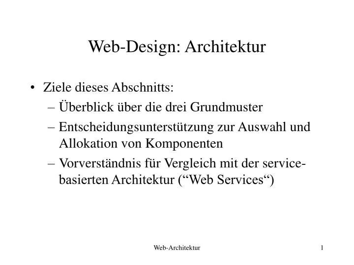 web design architektur