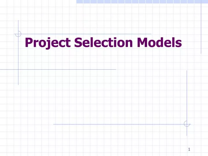 project selection models