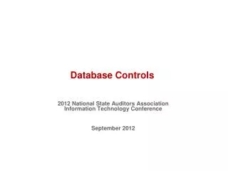 Database Controls