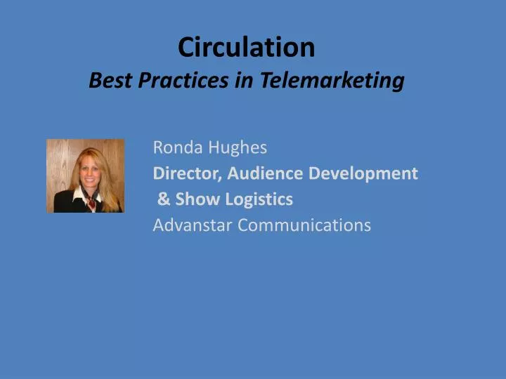 circulation best practices in telemarketing
