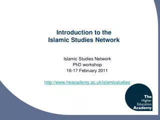 Introduction to the Islamic Studies Network