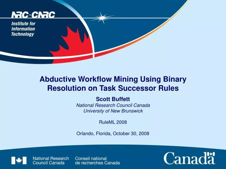 abductive workflow mining using binary resolution on task successor rules