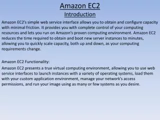 Amazon EC2 Introduction